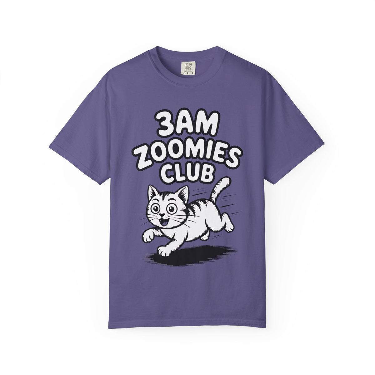 3AM Zoomies Club Shirt, Funny Cat T-Shirt, Crazy Cat Lady Gift, Cute Cartoon Cat Tee, Cat Owner Gift, Zoomies Cat Lover Shirt