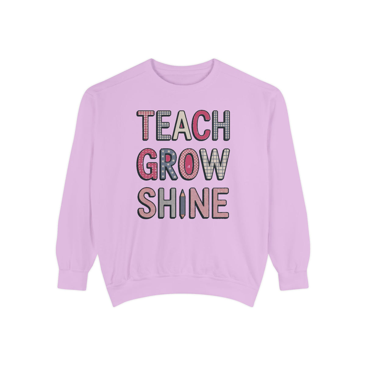 Teacher Sweatshirt, Fourth of July Gift For Teacher, Teach Grow Shine Crewneck, Patriotic Teacher Shirt, 4th of July Teacher Appreciation G…
