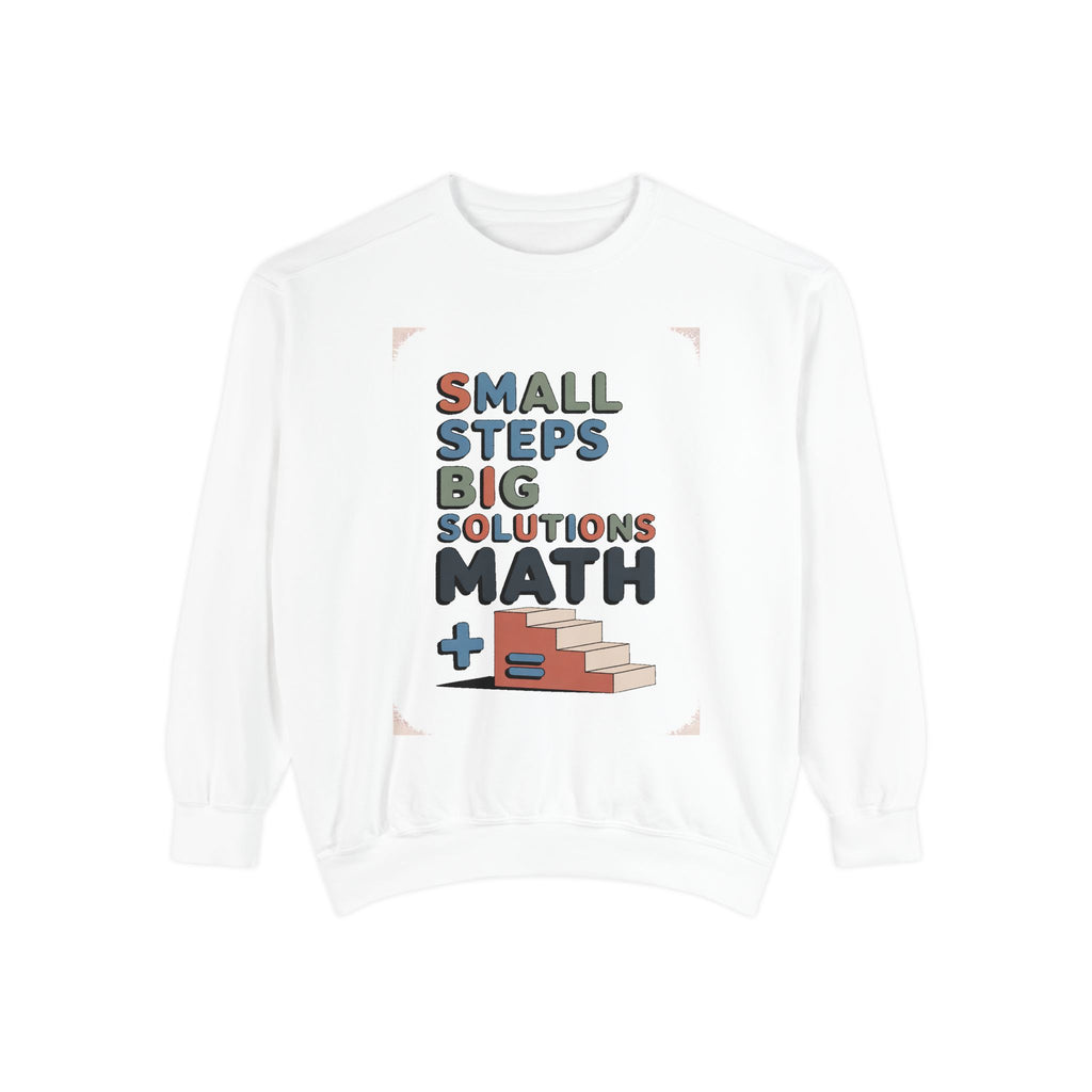 Math Teacher Sweatshirt, Small Steps Big Solutions Crewneck, Math Teacher Retirement Gift, Funny Math Teacher Sweater, Teacher Appreciation…