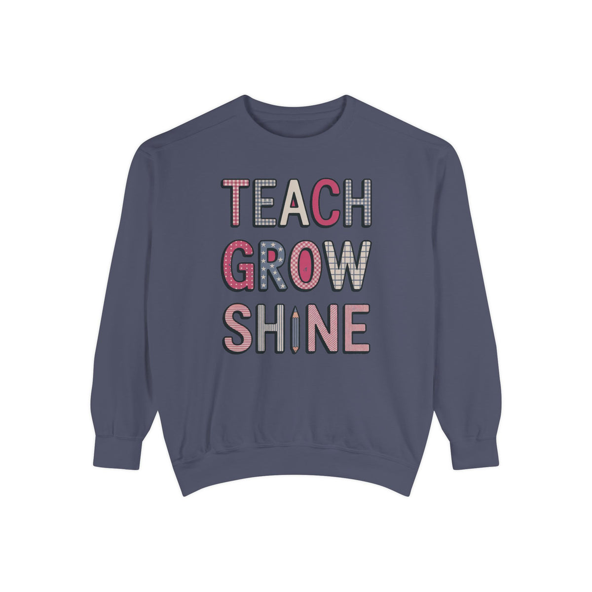 Teacher Sweatshirt, Fourth of July Gift For Teacher, Teach Grow Shine Crewneck, Patriotic Teacher Shirt, 4th of July Teacher Appreciation G…