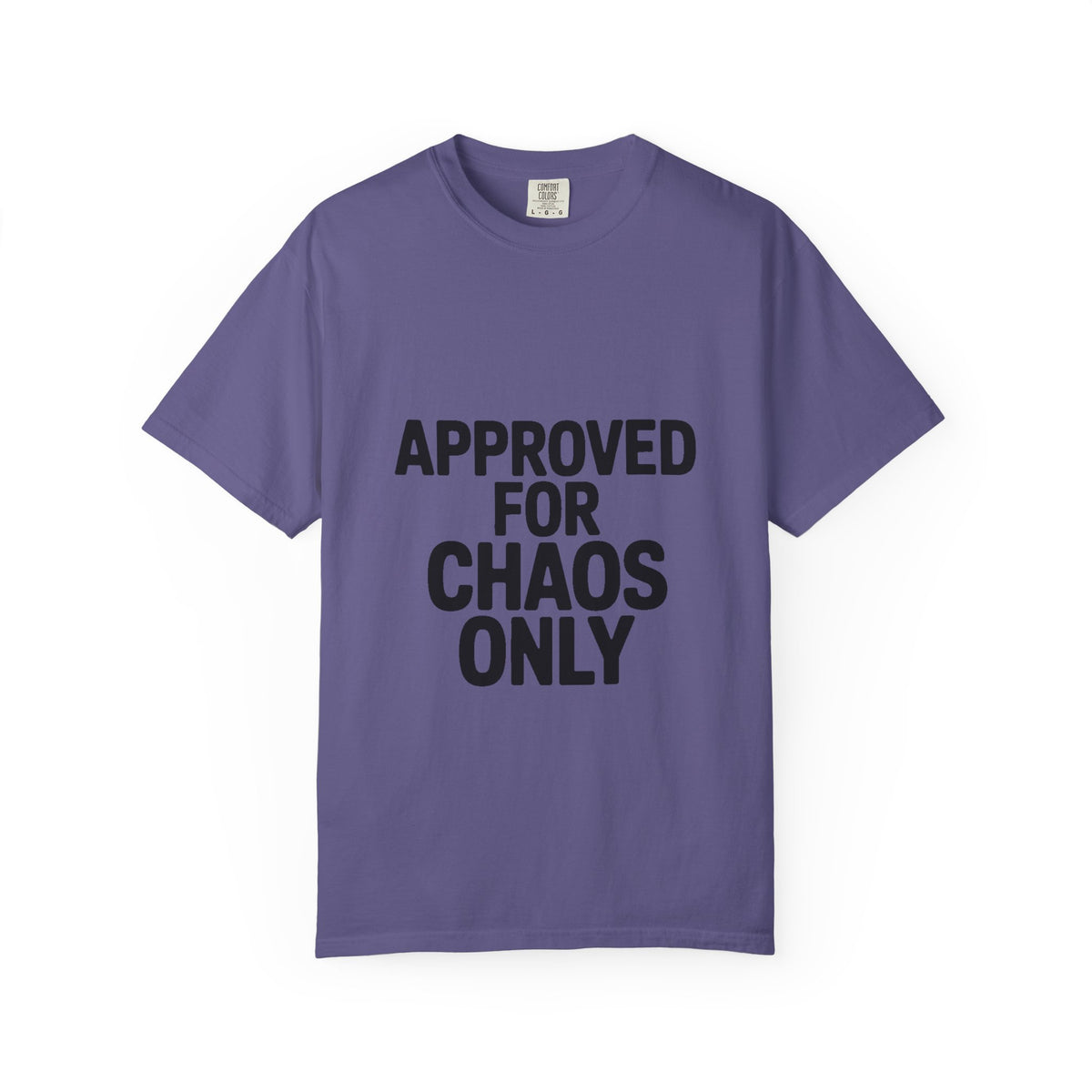 Approved For Chaos Only Shirt, Funny Bold Typography T-Shirt, Sarcastic Quote Tee, Chaotic Energy Shirt Gift