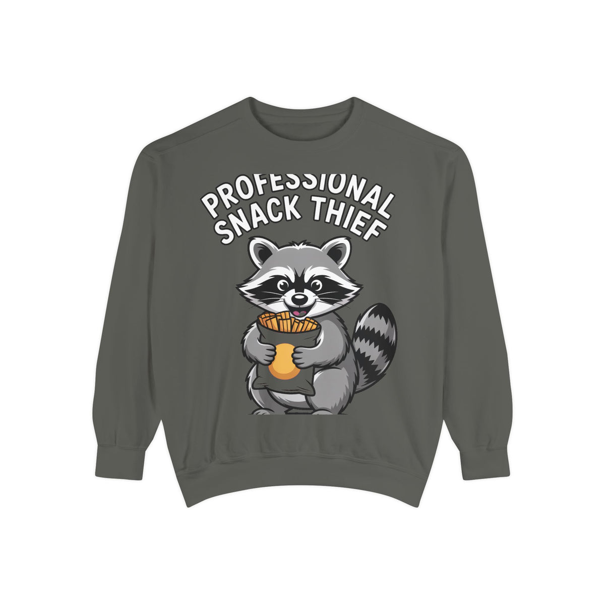 Professional Snack Thief Sweatshirt, Funny Raccoon Crewneck, Cute Raccoon Chip Bandit Sweatshirt, Snack Lover Gift