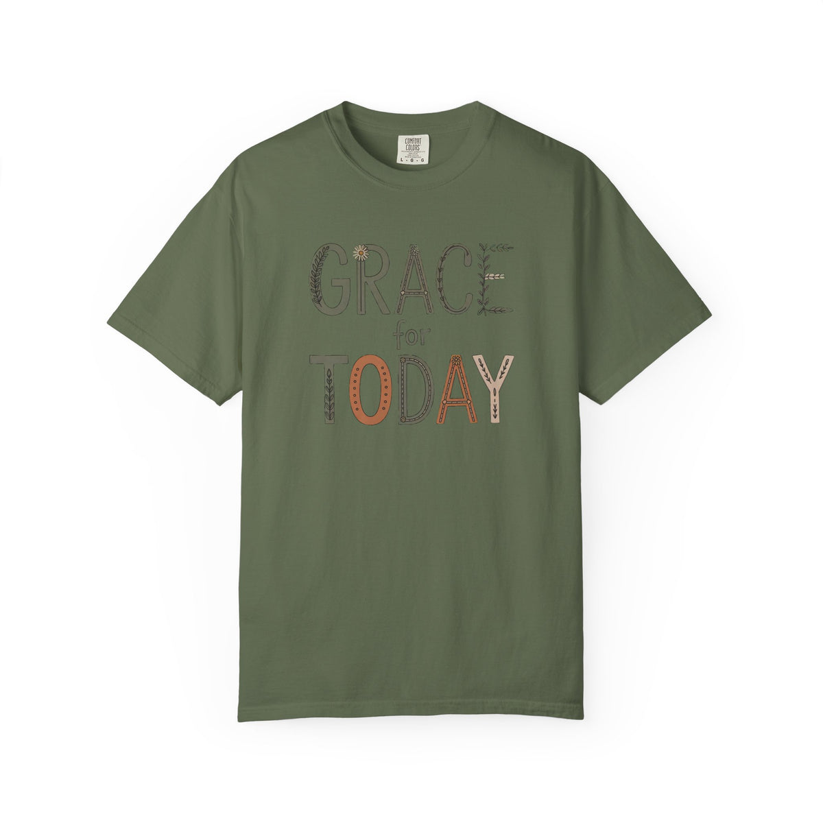 Christian Shirt For Women, Grace For Today Tee, Faith Gift For Her, Religious T-Shirt, Inspirational Christian Gift, Floral Cross Shirt