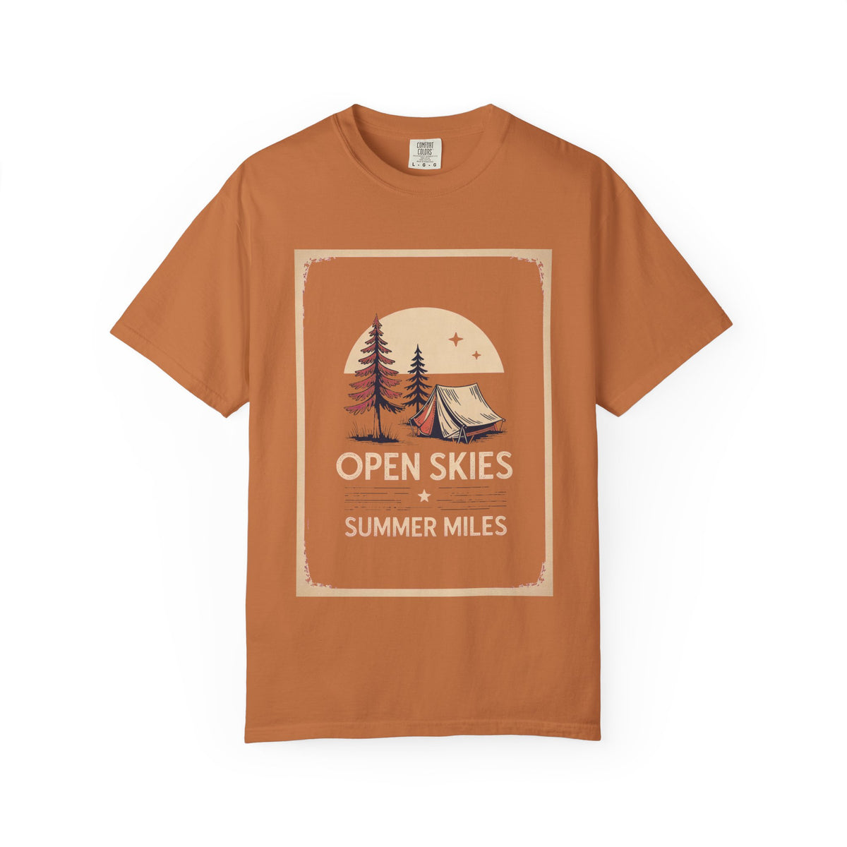 Camping Shirt, Fourth Of July Shirt, Open Skies Summer Miles Tee, 4th Of July Camping Gift, Retro Outdoor Tee, Camping Trip Shirt