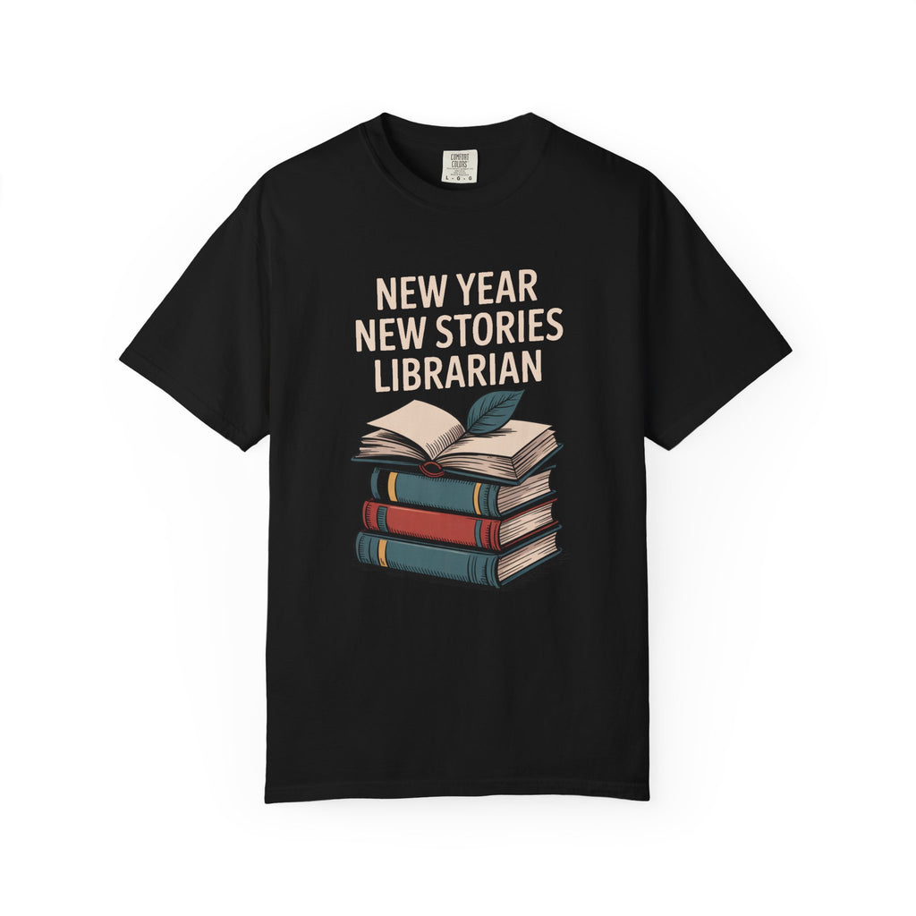 Librarian Shirt, New Year New Stories, Back To School Gift For Librarian, Library Teacher Tee, Librarian Appreciation Shirt, School Library…