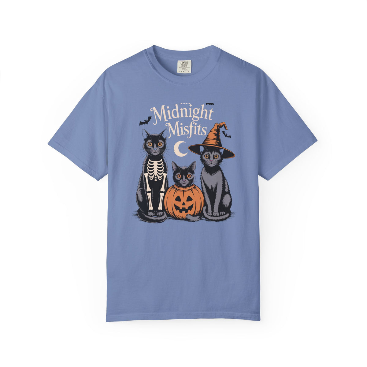 Halloween Cats Shirt, Funny Black Cat Costume Tee, The Midnight Misfits Halloween T-Shirt, Spooky Season Cat Lover Gift