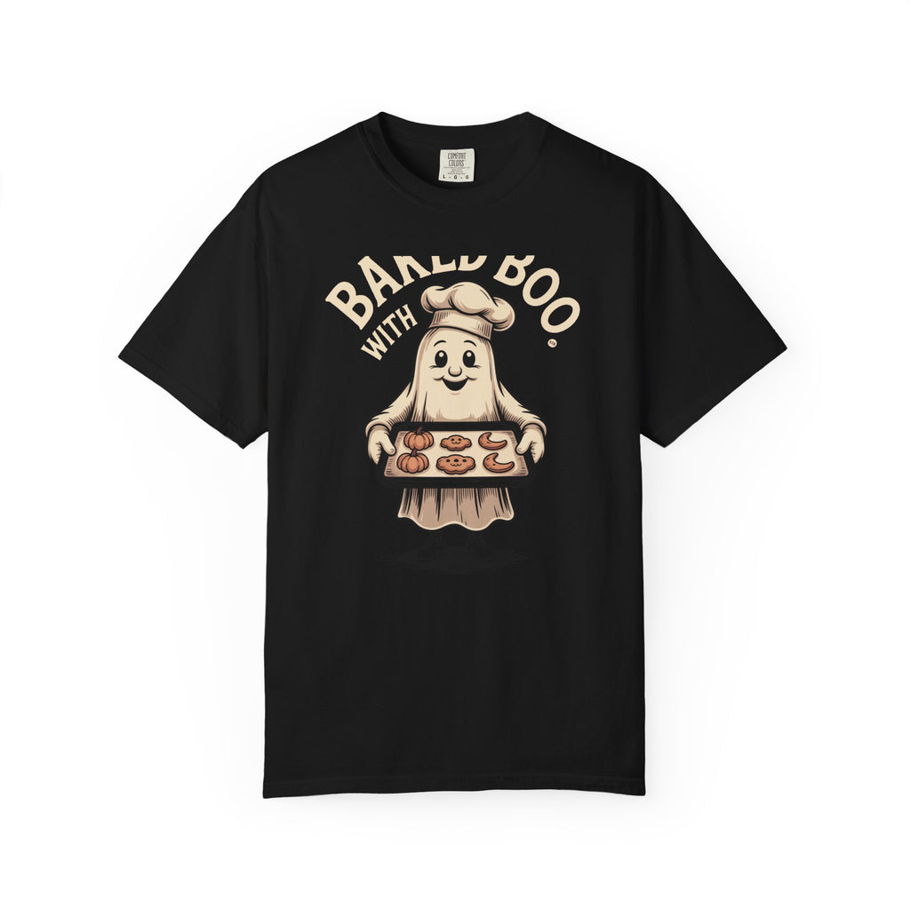 Baked With Boo Ghost Shirt, Funny Halloween Baking T-Shirt, Cute Ghost Cookie Tee, Spooky Season Bakery Gift