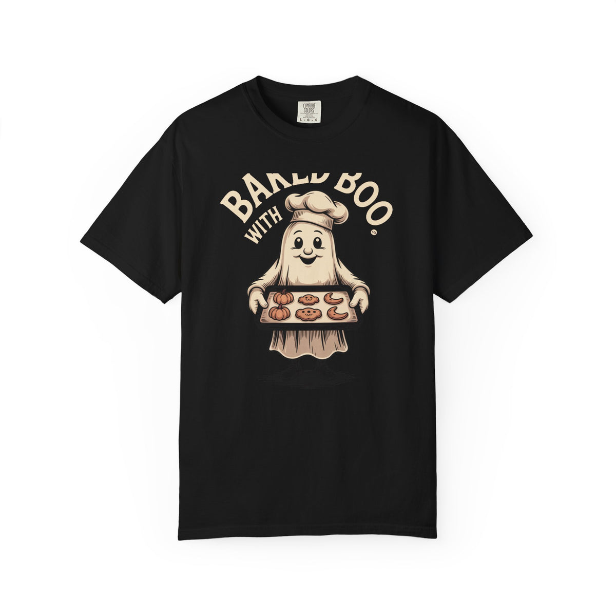 Baked With Boo Ghost Shirt, Funny Halloween Baking T-Shirt, Cute Ghost Cookie Tee, Spooky Season Bakery Gift