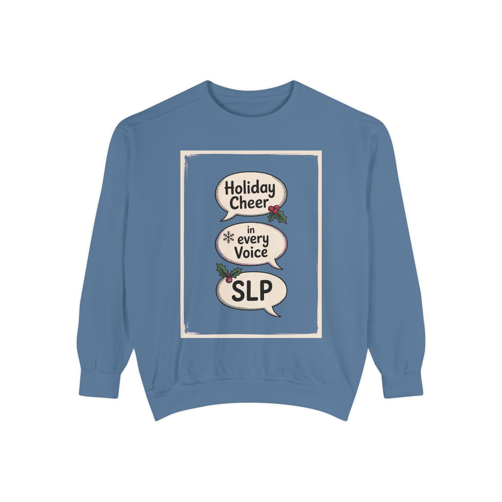 SLP Christmas Sweatshirt, Holiday Cheer In Every Voice, Speech Language Pathologist Gift, SLP Crew Christmas Shirt, Speech Therapist Holida…