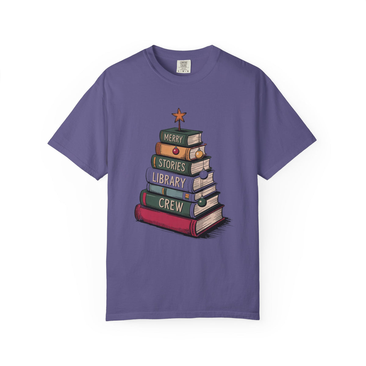 Librarian Christmas Shirt, Merry Stories Library Crew Tee, Christmas Gift For Librarian, Library Staff Christmas Crew Shirt, Book Lover Hol…