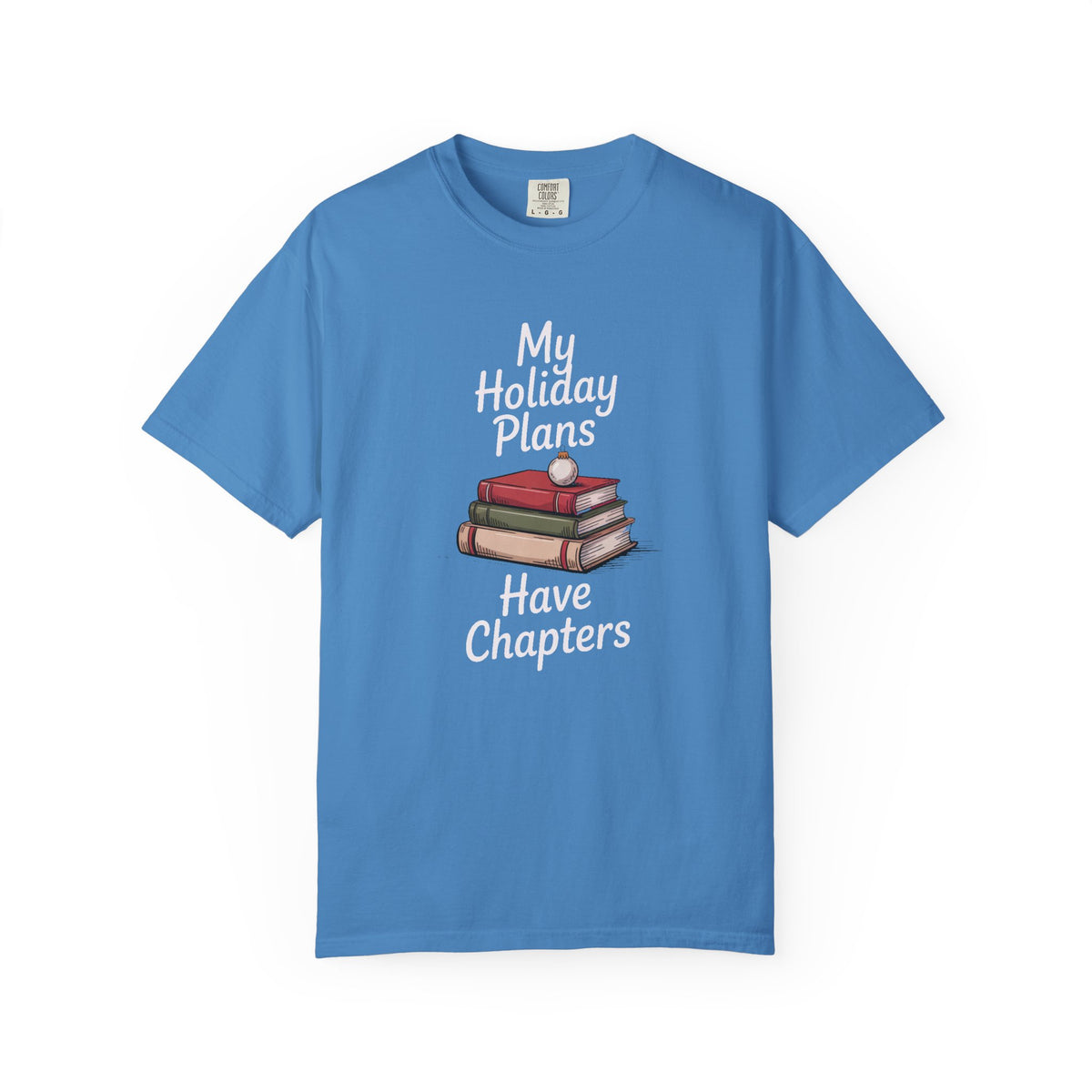 Bookish Christmas Shirt, My Holiday Plans Have Chapters, Book Lover Christmas Gift, Funny Reader Tee, Bookworm Holiday Shirt, Book Club Chr…