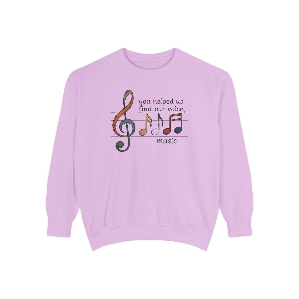 Music Teacher Sweatshirt, You Helped Us Find Our Voice, Teacher Appreciation Gift, Choir Teacher Crewneck, Band Director Gift, Music Teache…