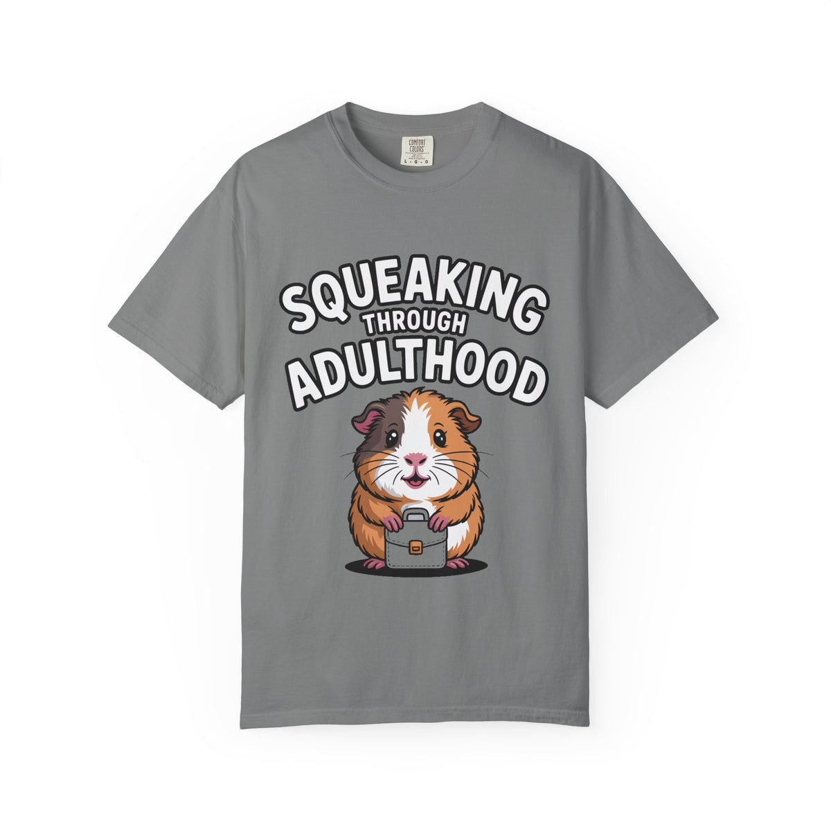 Guinea Pig Squeaking Through Adulthood Shirt, Funny Guinea Pig T-Shirt, Adulting Humor Tee, Cute Guinea Pig Lover Gift