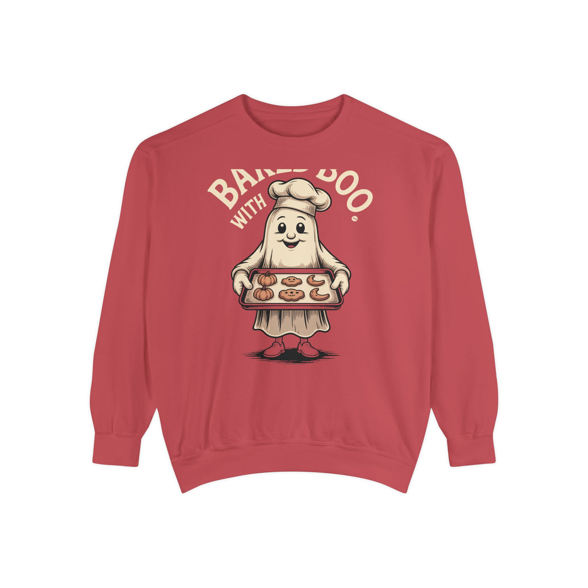 Baked With Boo Ghost Sweatshirt, Halloween Baking Crewneck, Cute Ghost Cookie Shirt, Fall Bakery Gift, Spooky Season Sweatshirt