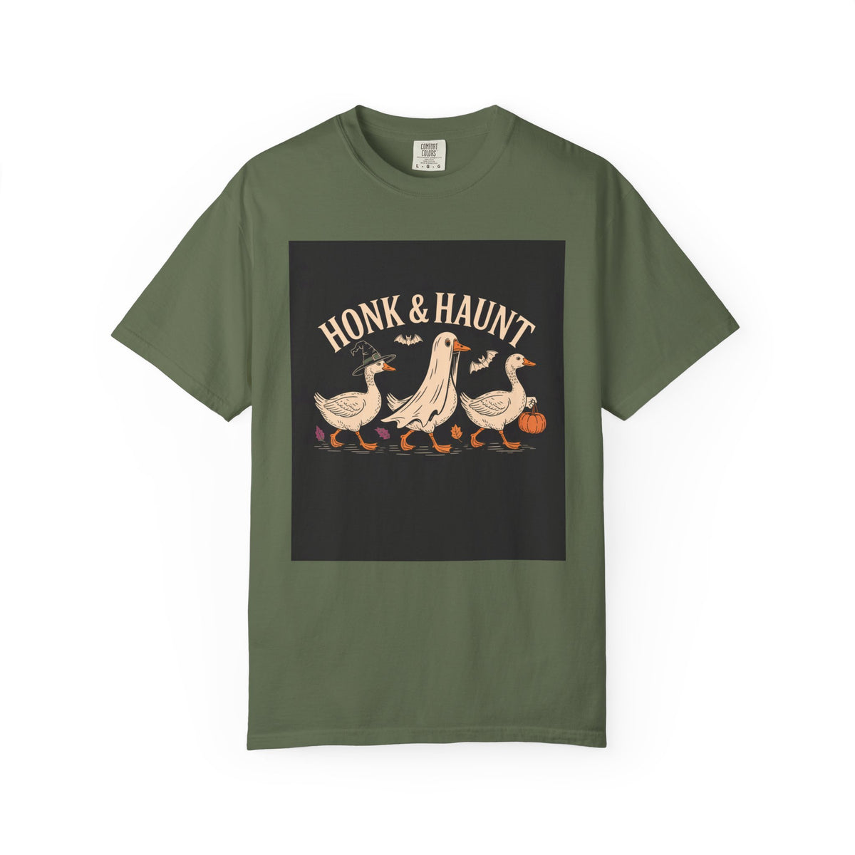 Honk & Haunt Geese Halloween Shirt, Funny Vintage Goose Halloween Tee, Witch Ghost Pumpkin Goose Gift, Spooky Season T-Shirt