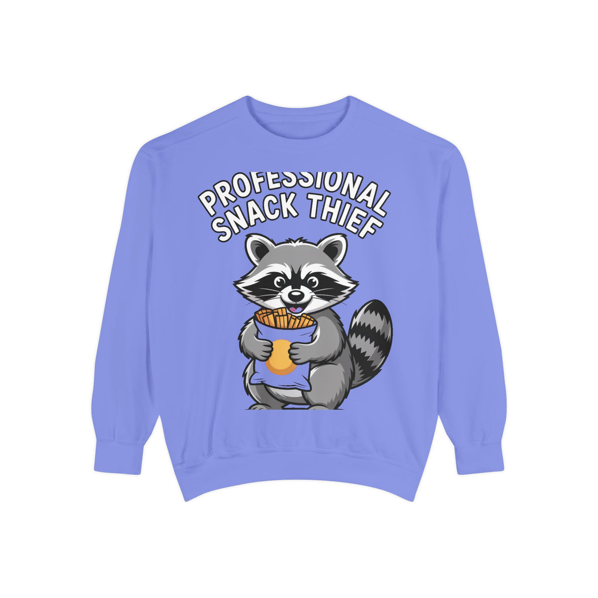 Professional Snack Thief Sweatshirt, Funny Raccoon Crewneck, Cute Raccoon Chip Bandit Sweatshirt, Snack Lover Gift