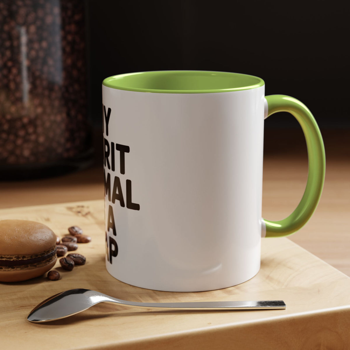 My Spirit Animal Is A Nap Mug, Funny Nap Lover Coffee Cup, Lazy Day Sarcastic Gift, Bold Typography Accent Mug for Coffee or Tea
