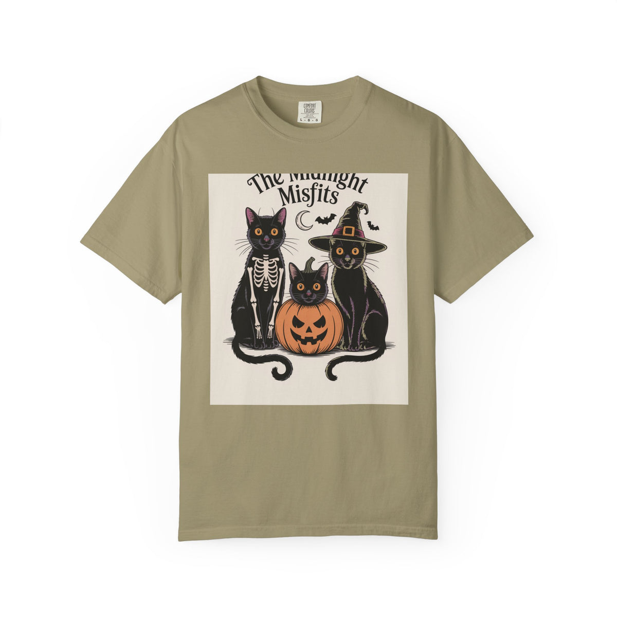 The Midnight Misfits Cats Halloween Shirt, Funny Black Cat Costume Tee, Spooky Season Portrait T-Shirt, Cat Lover Gift