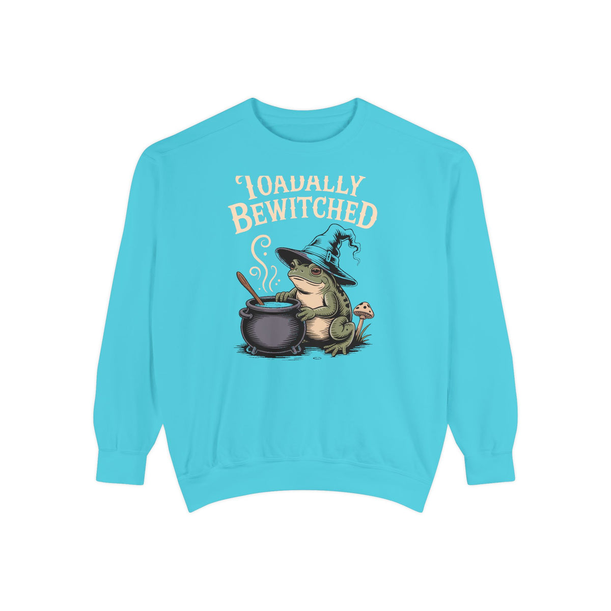 Toadally Bewitched Sweatshirt, Funny Witch Toad Halloween Crewneck, Vintage Storybook Frog Witch Gift, Spooky Season Sweatshirt