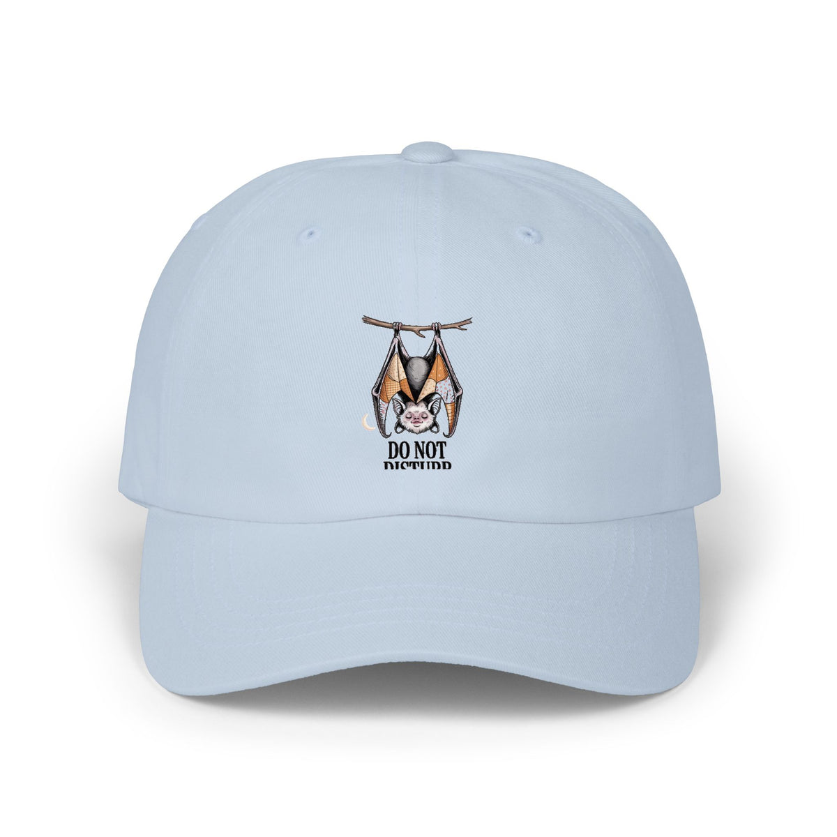 Do Not Disturb Bat Dad Hat, Halloween Dad Cap, Cute Sleepy Bat Embroidered Hat, Vintage Storybook Halloween Gift, Spooky Season Cap