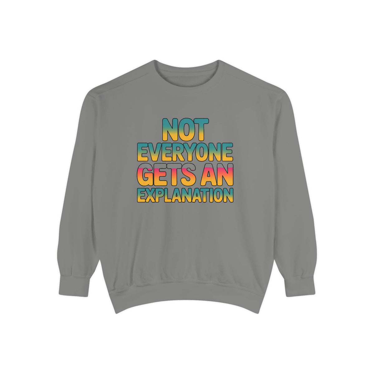 Not Everyone Gets An Explanation Sweatshirt, Bold Typography Crewneck, Sarcastic Quote Pullover, Trendy Statement Sweatshirt Gift
