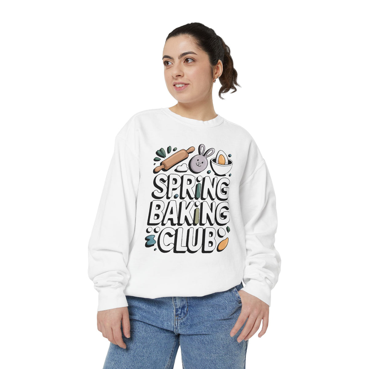 Home Baker Sweatshirt, Easter Gift for Baker, Spring Baking Club Crewneck, Easter Baking Lover Sweatshirt, Cute Easter Gift for Her