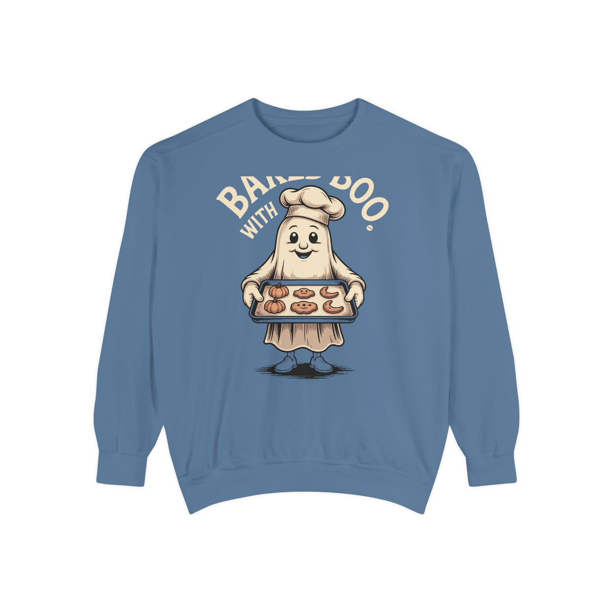 Baked With Boo Ghost Sweatshirt, Halloween Baking Crewneck, Cute Ghost Cookie Shirt, Fall Bakery Gift, Spooky Season Sweatshirt