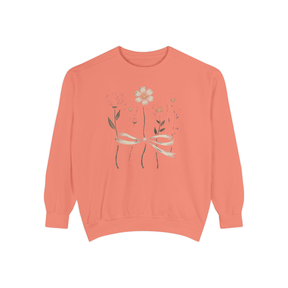 Flower Lover Sweatshirt, Fourth of July Gift, Patriotic Wildflower Crewneck, 4th of July Gift For Flower Lover, Americana Floral Sweatshirt