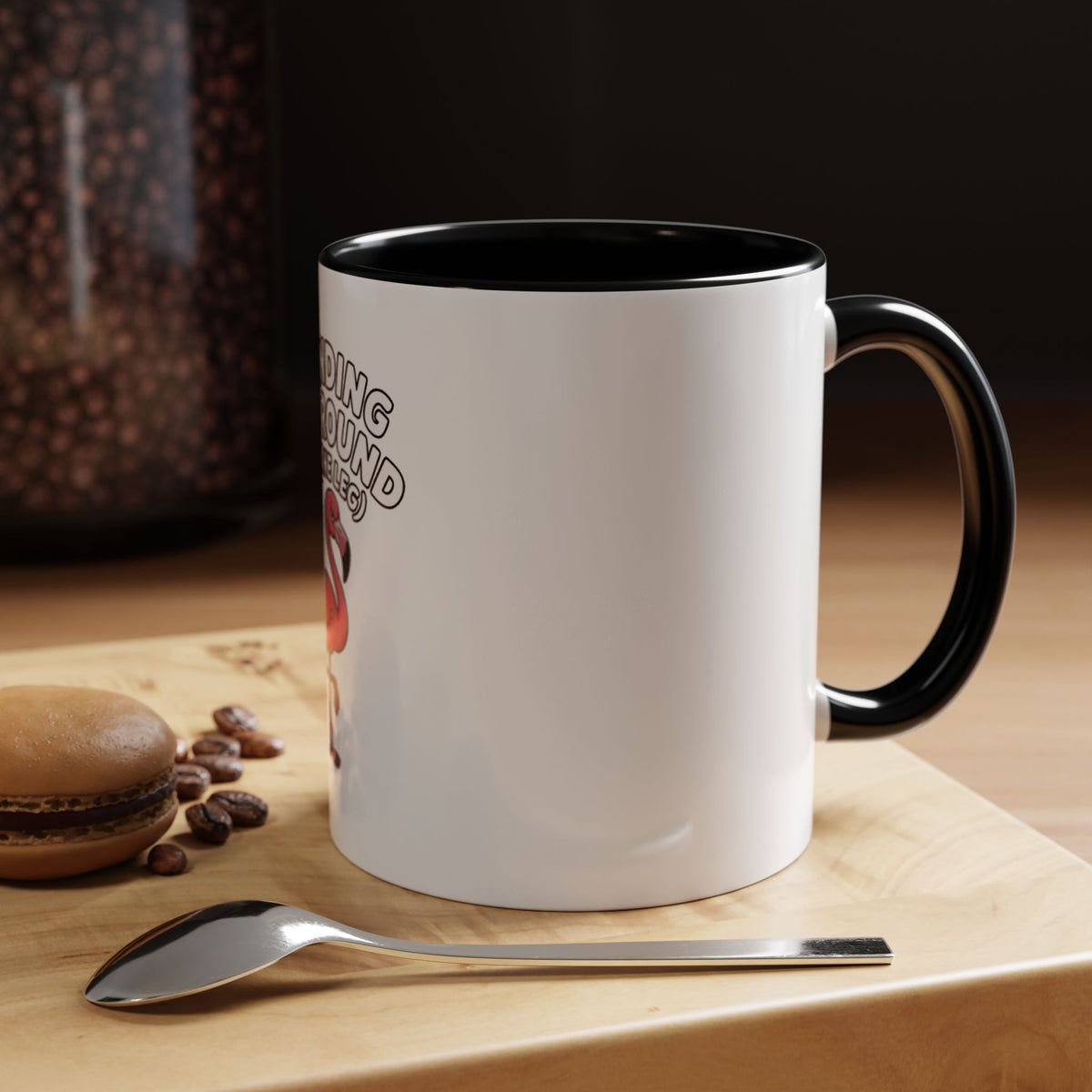 Standing My Ground Flamingo Mug, Funny One Leg Flamingo Coffee Cup, Sassy Bird Lover Gift, Cute Cartoon Flamingo Accent Mug