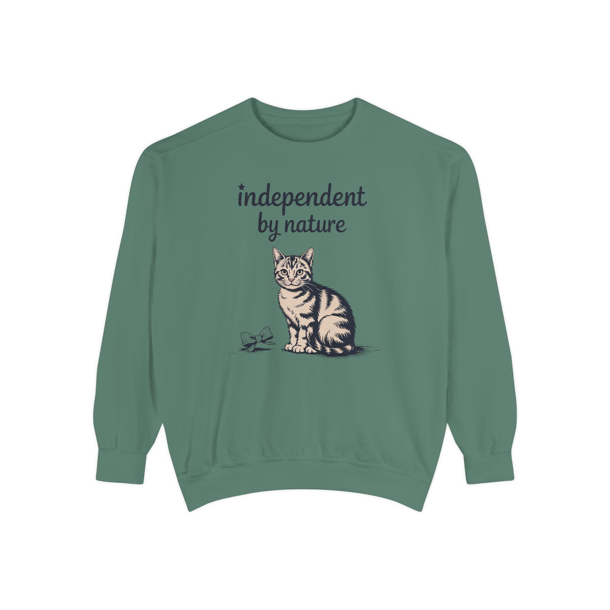 Cat Owner Sweatshirt, Independent By Nature Crewneck, Fourth Of July Cat Lover Gift, Funny Cat Mom Sweatshirt, Patriotic Cat Shirt, 4th Of…