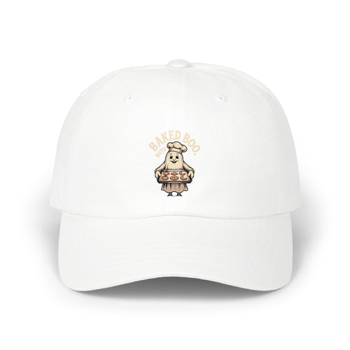 Baked With Boo Ghost Dad Hat, Funny Halloween Baking Cap, Cute Ghost Cookies Embroidered Hat, Fall Bakery Gift