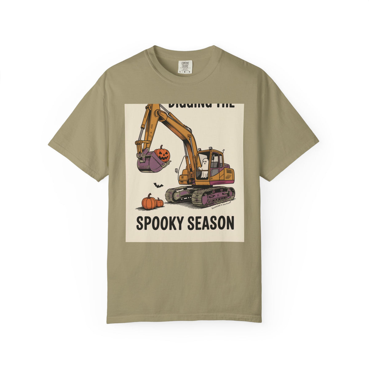 Halloween Excavator Shirt, Digging The Spooky Season Tee, Funny Ghost Pumpkin T-Shirt, Construction Halloween Gift