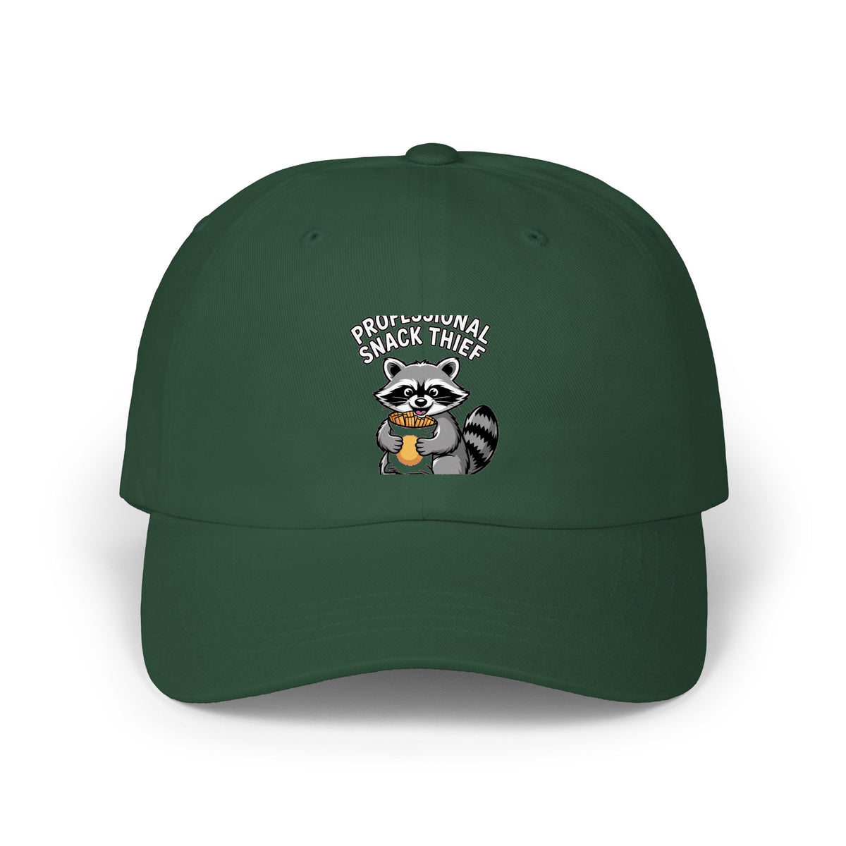 Funny Raccoon Dad Cap, Professional Snack Thief Hat, Cute Trash Panda Embroidered Cap, Funny Animal Lover Gift