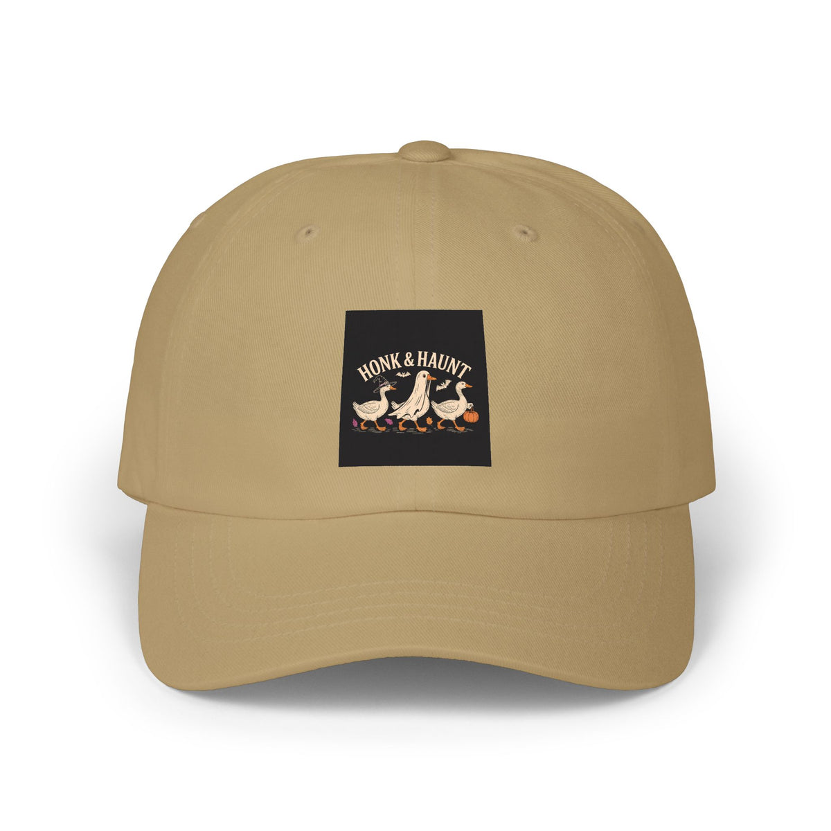 Honk & Haunt Geese Dad Cap, Funny Halloween Goose Hat, Vintage Spooky Season Embroidered Cap, Bird Lover Halloween Gift