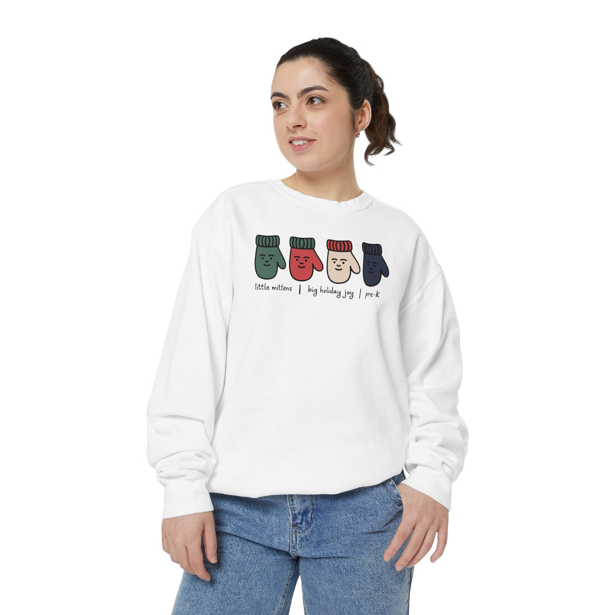 Pre-K Teacher Sweatshirt, Little Mittens Christmas Crewneck, Preschool Staff Christmas Gift, Holiday Gift For Pre-K Teacher, Christmas Teac…
