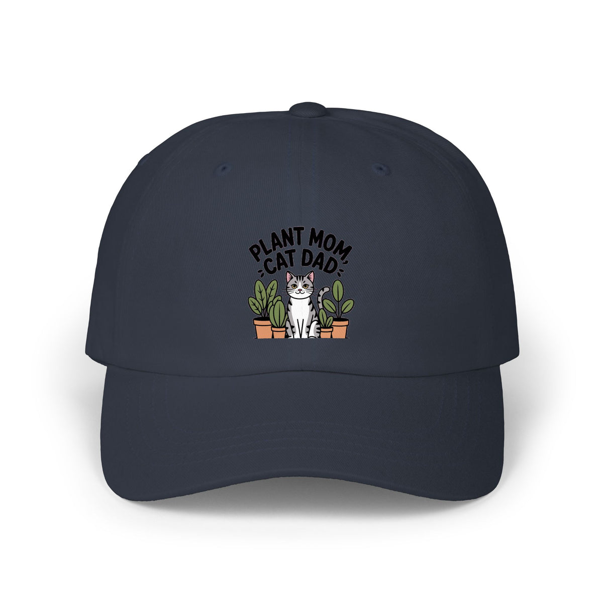 Plant Mom Cat Dad Hat, Funny Cat Dad Embroidered Cap, Plant Lover Gift, Cute Cat and Plants Hat, Crazy Cat Lady Gift for Her