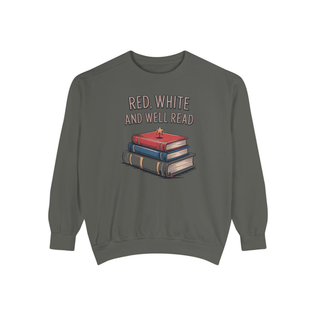 Book Lover Sweatshirt, Red White and Well Read, Fourth of July Gift for Readers, Patriotic Bookworm Tee, 4th of July Crewneck, Bookish Inde…