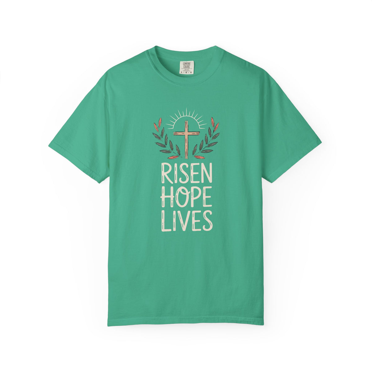 Christian Easter Shirt, Risen Hope Lives Tee, He Is Risen Gift, Religious Easter T-Shirt, Faith Based Easter Gift, Cross Shirt For Easter S…