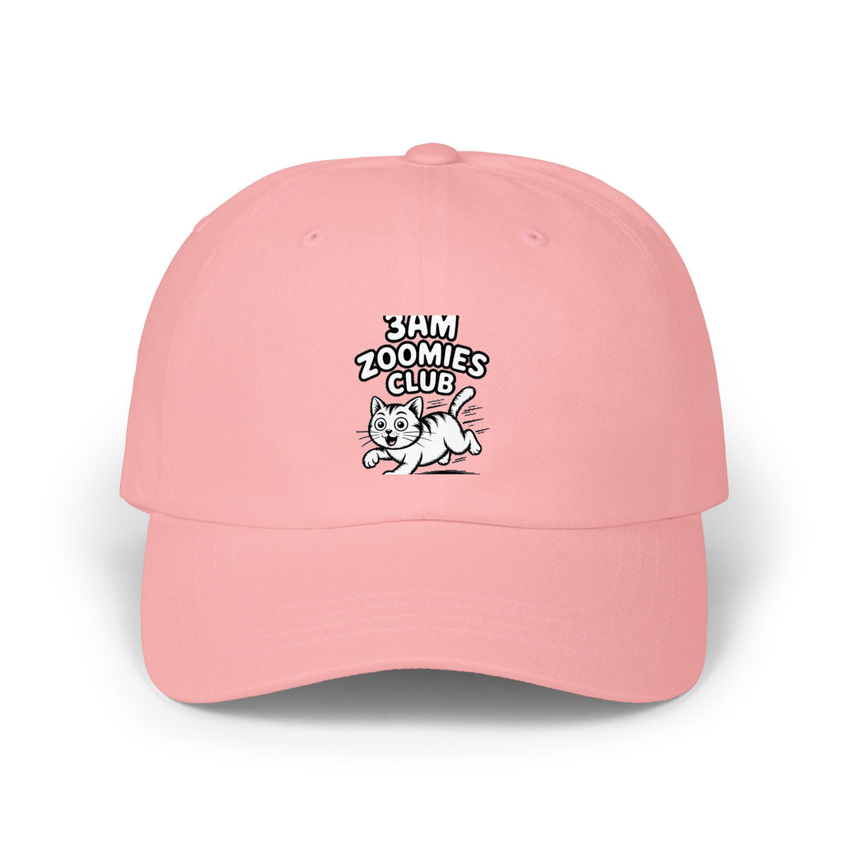3AM Zoomies Club Dad Hat, Funny Cat Cap, Crazy Cat Lady Gift, Cute Cat Lover Embroidered Hat, Zoomies Cat Dad Cap, Feral Cat Hat