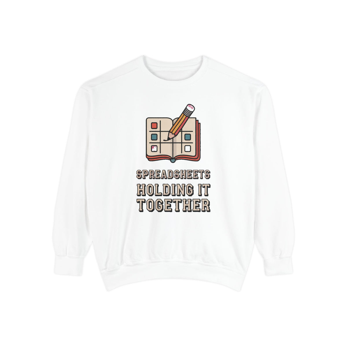 Analyst Sweatshirt, Spreadsheets Holding It Together, Funny Office Sarcasm Crewneck, Data Analyst Gift, Finance Nerd Sweater, Sarcastic Cow…