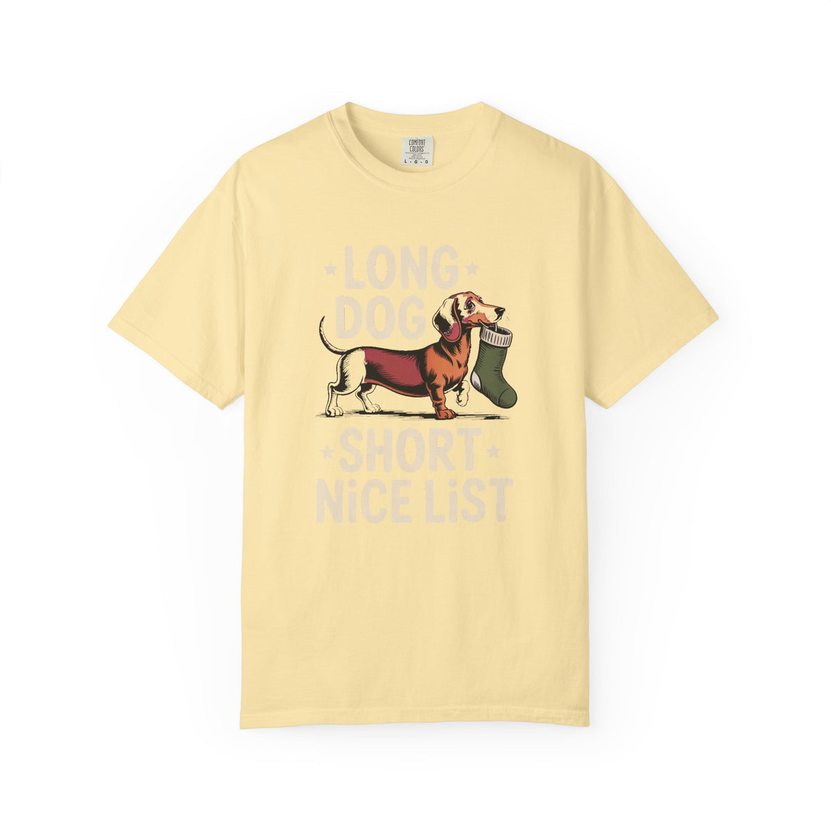 Dachshund Lover Christmas Shirt, Long Dog Short Nice List Tee, Funny Dachshund Christmas Gift, Wiener Dog Holiday Shirt, Dog Mom Christmas…