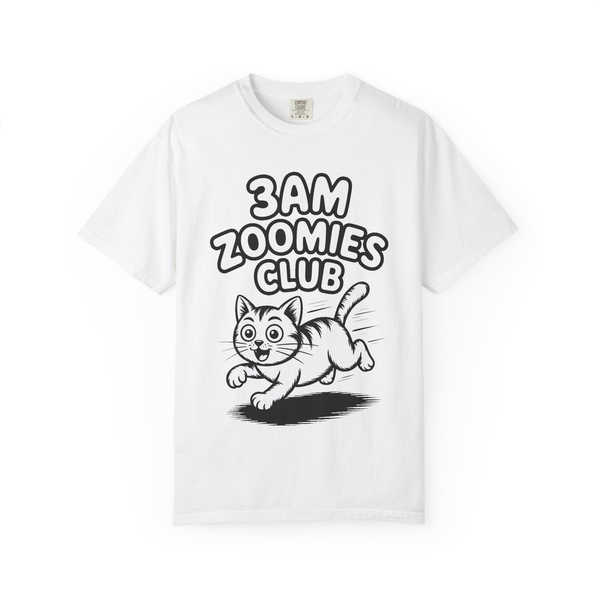 3AM Zoomies Club Shirt, Funny Cat T-Shirt, Crazy Cat Lady Gift, Cute Cartoon Cat Tee, Cat Owner Gift, Zoomies Cat Lover Shirt