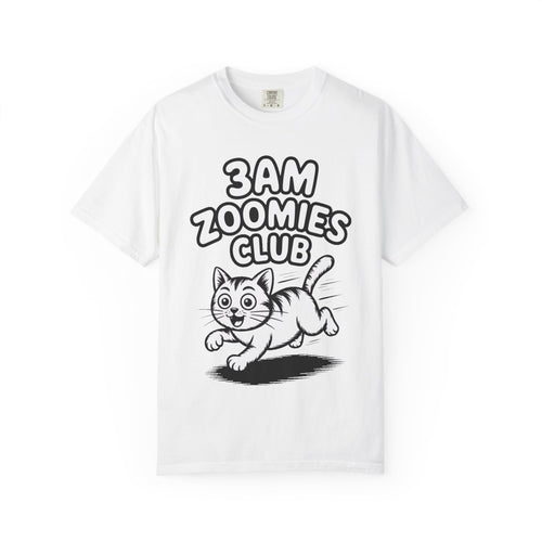3AM Zoomies Club Shirt, Funny Cat T-Shirt, Crazy Cat Lady Gift, Cute Cartoon Cat Tee, Cat Owner Gift, Zoomies Cat Lover Shirt