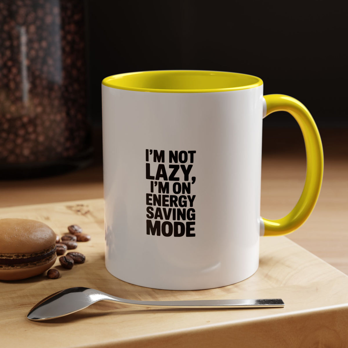 I'm Not Lazy I'm On Energy Saving Mode Mug, Funny Sarcastic Coffee Mug, Lazy Day Gift, Bold Typography Mug, Coworker Gift