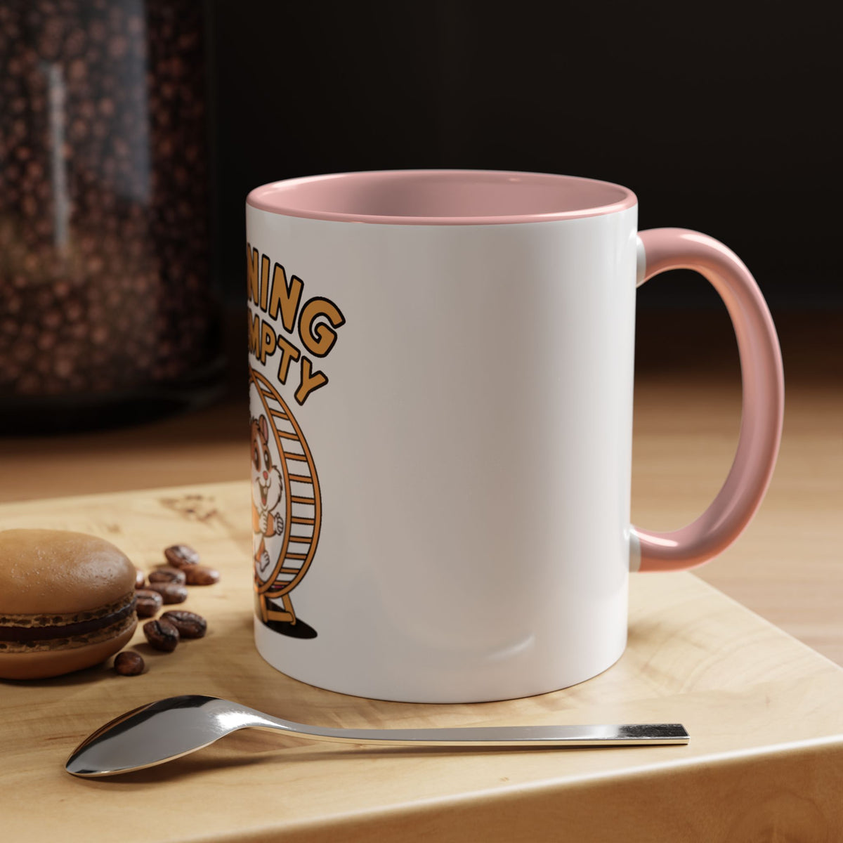 Running On Empty Hamster Mug, Funny Tired Hamster Coffee Cup, Cute Exhausted Wheel Runner Gift, Sarcastic Coffee Mug for Coworker