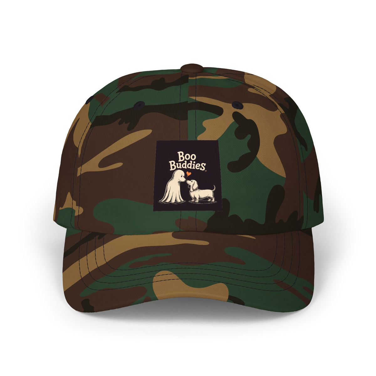 Boo Buddies Halloween Dad Cap, Cute Ghost Dachshund Embroidered Hat, Spooky Season Dog Lover Gift, Funny Halloween Cap for Dog Mom