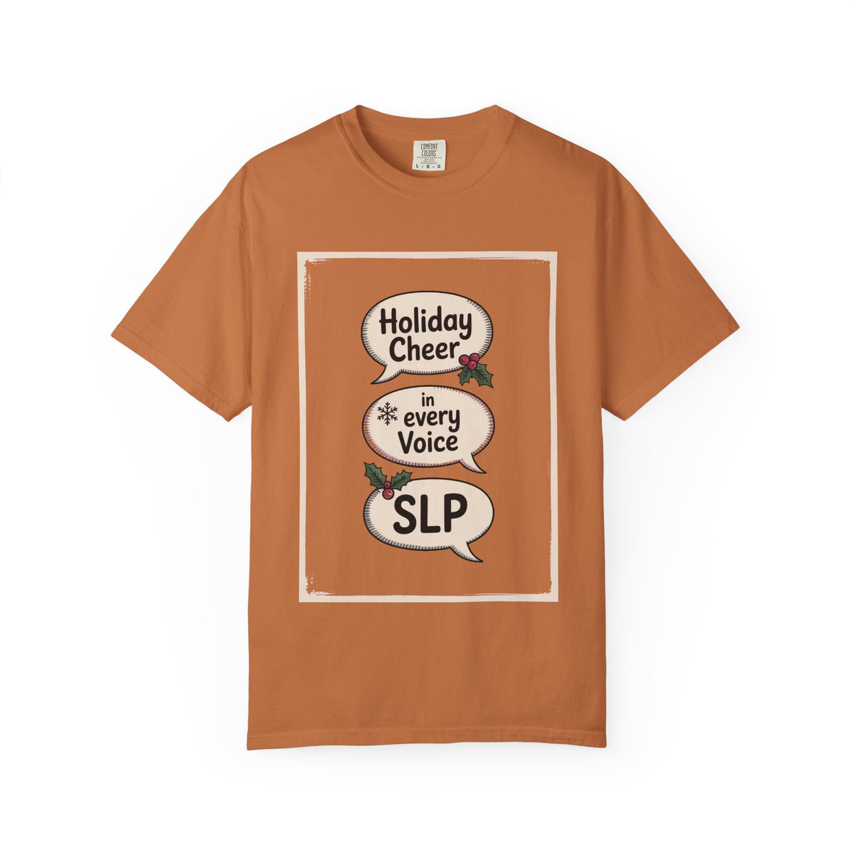 SLP Christmas Shirt, Holiday Cheer In Every Voice, Speech Language Pathologist Christmas Crew Tee, SLP Gift, Christmas Profession Shirt