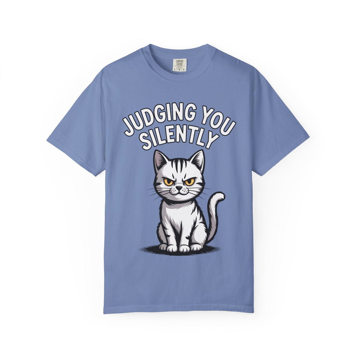 Judging You Silently Cat Shirt, Funny Sarcastic Cat T-Shirt, Cute Unimpressed Cat Lover Gift, Snarky Cat Graphic Tee