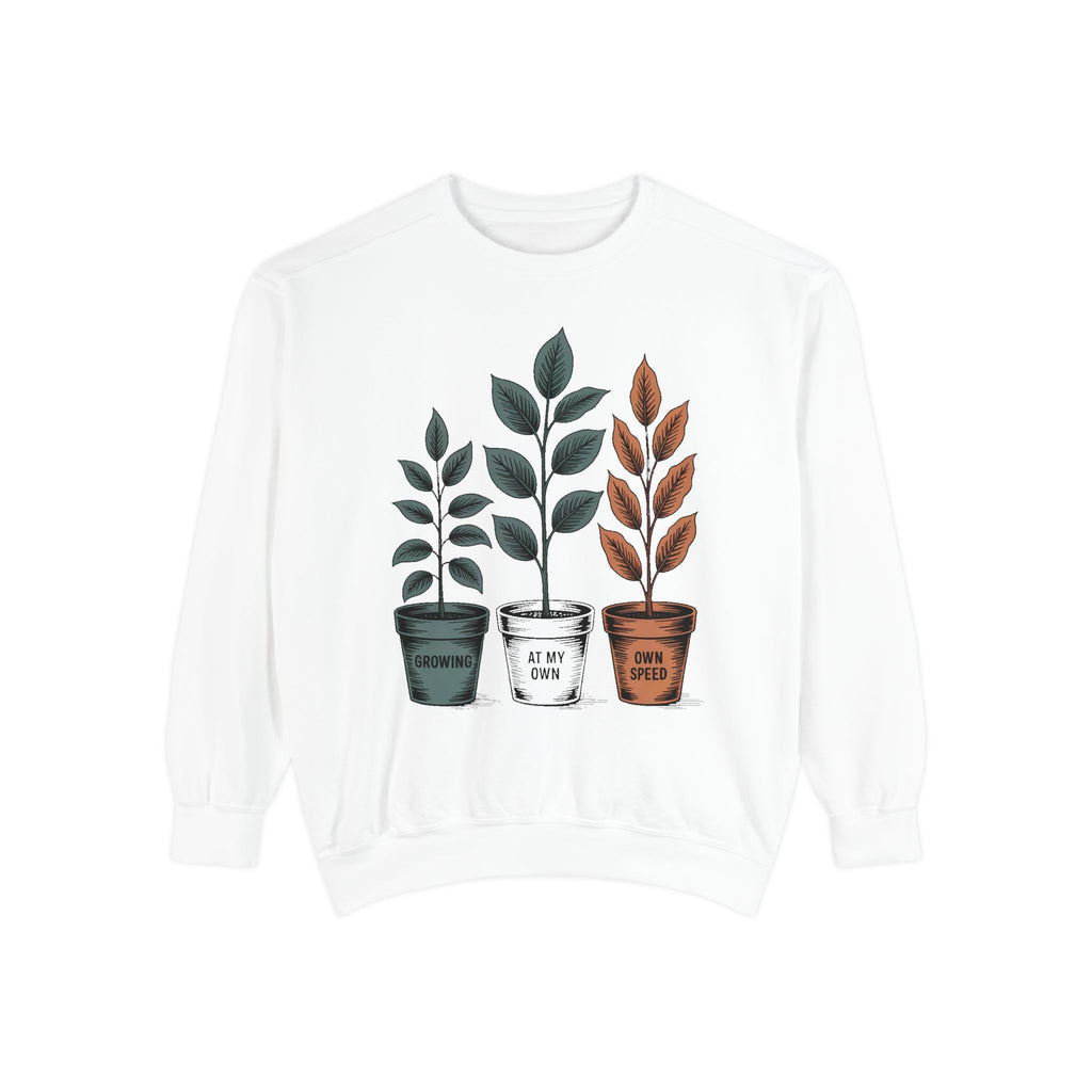 Self Encouragement Sweatshirt, Growing At My Own Speed Crewneck, Positive Affirmation Gift, Faith Based Sweatshirt, Personal Growth Gift Fo…