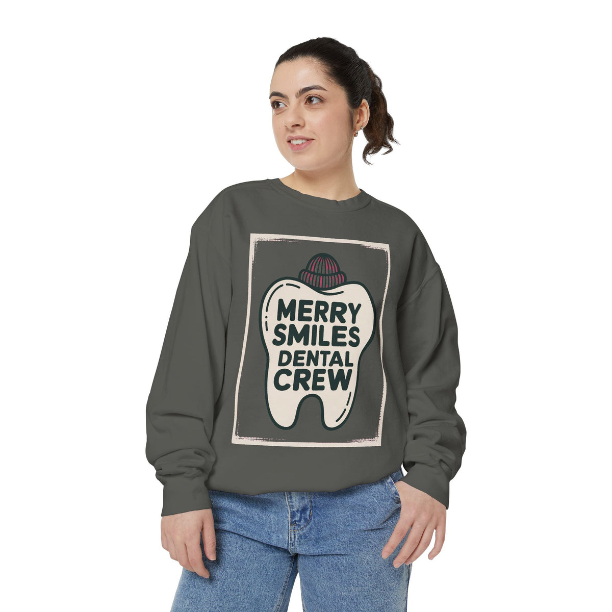 Dental Christmas Team Sweatshirt, Merry Smiles Dental Crew Gift, Christmas Gift For Dentist, Dental Office Holiday Sweatshirt, Dental Hygie…